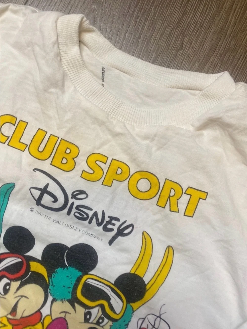 Vintage 1991 Disney Club Sport Reversible Mickey Minnie Sweatshirt Kids Rare